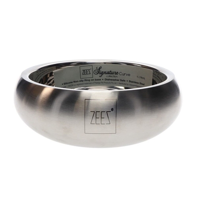 ZeeZ Signature Curve Stainless Steel Pet Bowl - 1L (18cm)