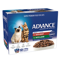 Advance Cat Multi Pouch Pack in Gravy (12 x 85g)