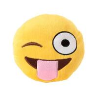 FuzzYard Soft Plush Dog Toy - Emoji Tongue Out - Large