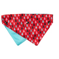 FuzzYard Christmas Trees Red Bandana - Small/Medium