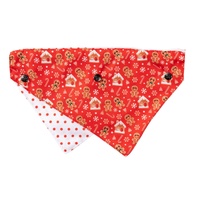 FuzzYard Gingerbread Snowstorm Bandana - Small/Medium