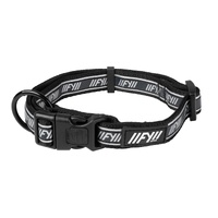 FuzzYard Active Dog Collar - Black - Medium (38-56cm)