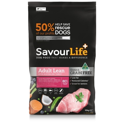 SavourLife Grain Free Adult Lean Dog Food - Turkey - 10kg
