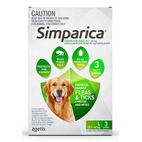 Simparica for Large Dogs 20.1-40kg - Green - 3 Pack