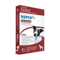 RSPCA Flea Control for Large Dogs 20-40kg - 4 Pack (Red)