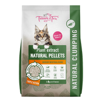 Trouble & Trix Natural Pellets Clumping Litter - Scent Free - 10L (4.8kg)