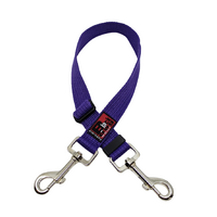 Black Dog Adjustable Double Snap Lead - Regular - 45/70cm - Purple