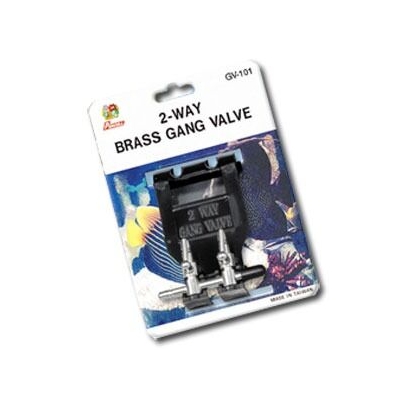 2-Way Brass Gang Aquarium Valve