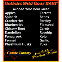 Holistic Wild Boar BARF Portion Pack - 1kg