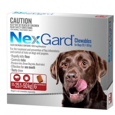 NexGard for dogs 25.1-50 kgs - Red