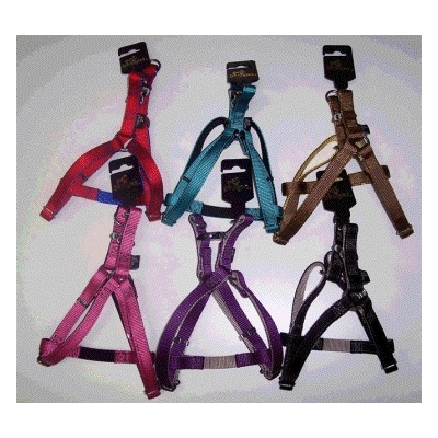 Elegantz Two-Tone Nylon Dog Harness - X-Small (10mm x 25-35cm)(Elegantz:Blue/Black)