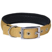 Prestige Pet Soft Padded Nylon Dog Collar - Gold