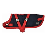 ZeeZ Supreme Dachshund Dog Coat - Stone/Red