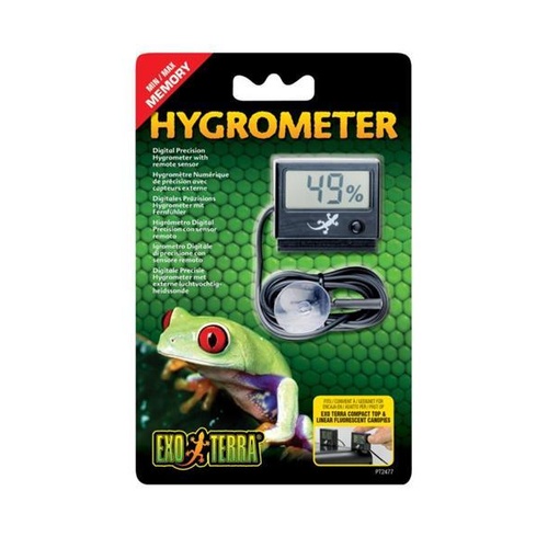 Exo Terra LED Reptile Digital Hygrometer with Probe