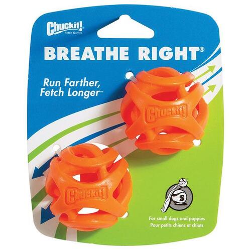 ChuckIt Breathe Right Fetch Dog Ball - Small - 2 Pack
