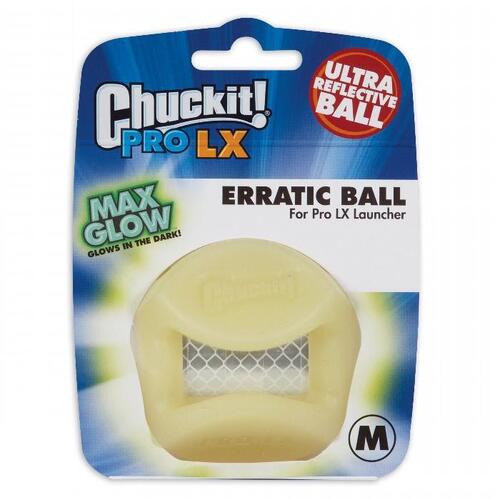 ChuckIt Pro LX Erratic Glow Dog Ball - 1 Pack