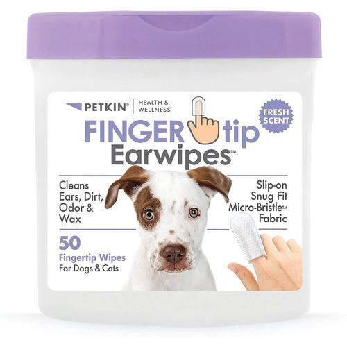 Petkin Fingertip Ear Wipes - 50 Pack