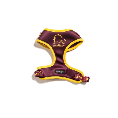 Brisbane Broncos NRL Dog Harness - Medium (Neck: 39-51cm - Chest: 46-61cm)