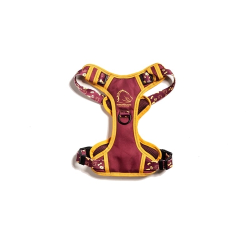 Brisbane Broncos NRL Dog Harness - Large (Neck: 40-60cm - Chest: 48-68cm)