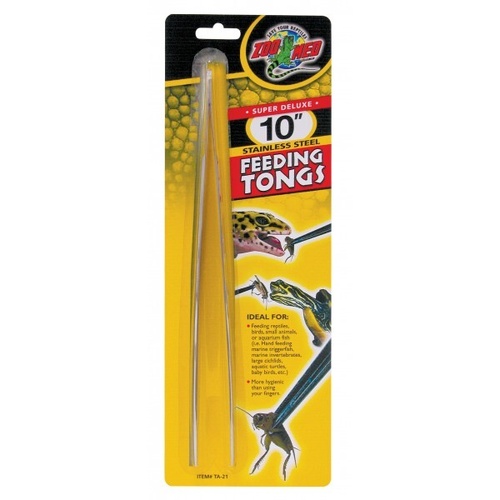 Zoo Med Stainless Steel Reptile Feeding Tongs - 10 Inch (25cm)