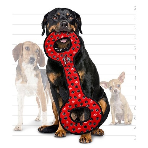 Tuffy No Stuff Ultimate Tug-O-War - Red Paw