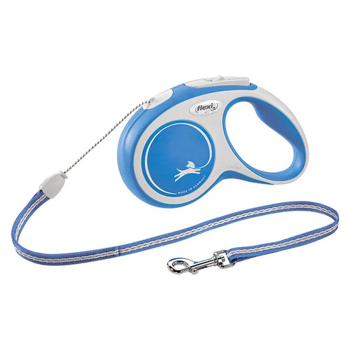 Flexi Retractable Dog Lead - Comfort Cord - Blue - Small (5 Meters)