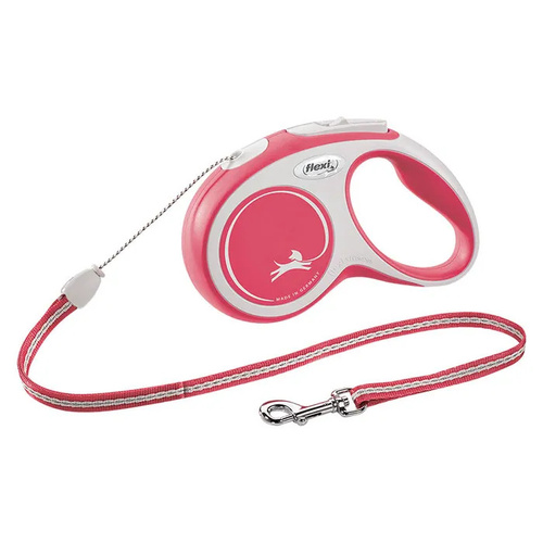 Flexi Retractable Dog Lead - Comfort Cord - Red - Small (5 Meters)
