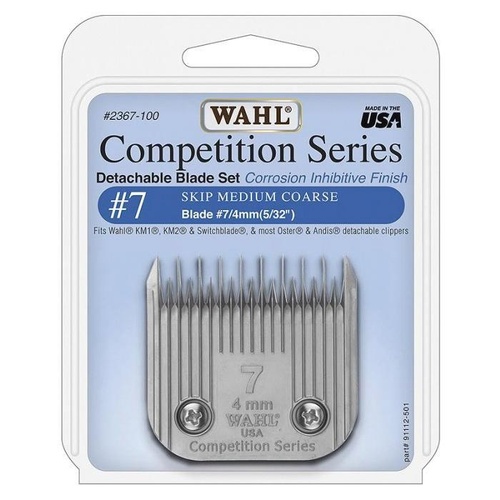 WAHL Competition Series Detachable Blade Set (#7 Skip Medium Coarse 4mm)