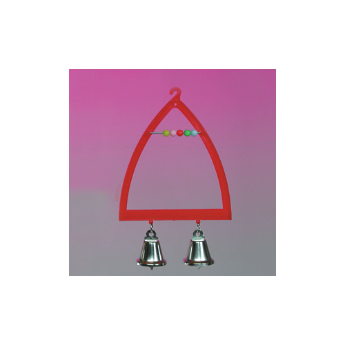 Triangle Bird Swing with 2 Bells & Beads