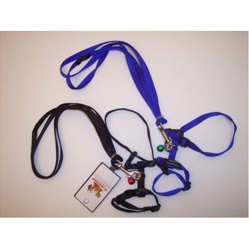 Small Animal Harness & Lead for Rat or Ferret (Black)