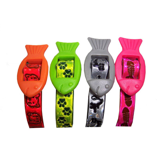 Reflective Fish Cat Collar (Lime)