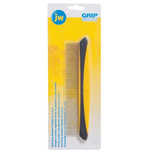 JW GripSoft Rotating Comfort Comb - Fine & Coarse (20cm)