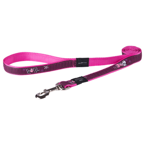 Rogz Fancy Dress Dog Lead - Pink Love - Small Jelly Bean (11mm x 1.8m)