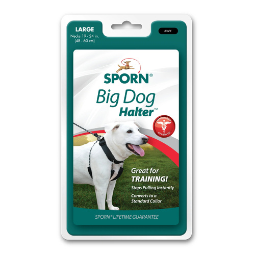 Sporn Big Dog Halter - Black - Large (Necks 48-60cm)