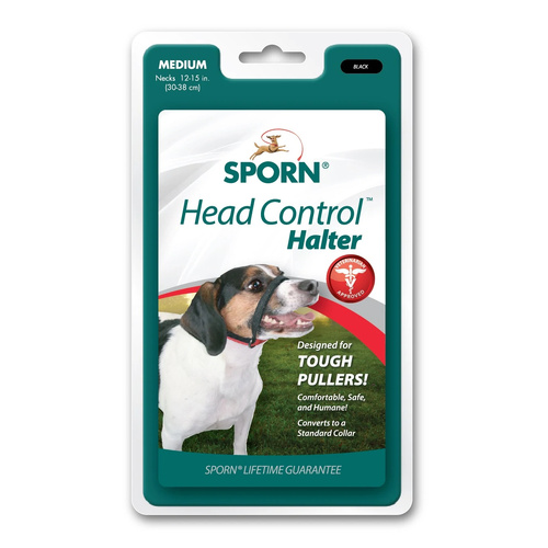 Sporn Head Halter - Black - Medium (Necks 30-38cm)