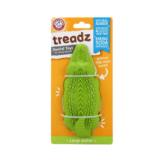 Arm & Hammer Treadz Dental Dog Toy - Gator - Small