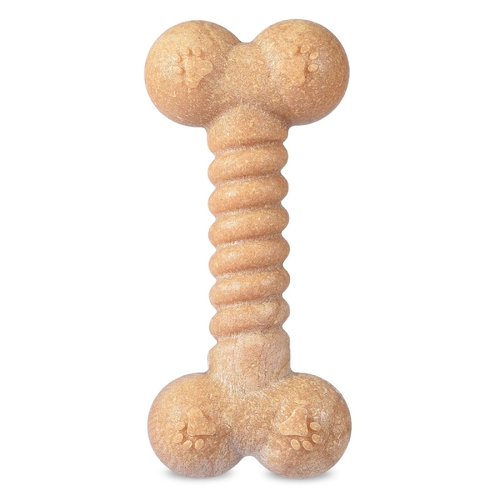 Arm & Hammer Barkies Wood Peanut Butter Dog Toy - Bone (14cm)