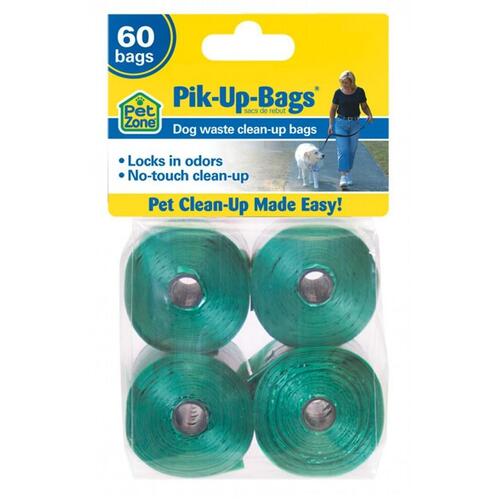 Pet Zone Pik-Up-Bags - 60 Bags