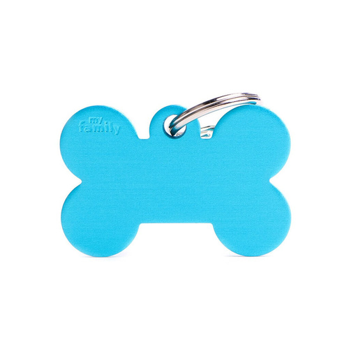 My Family Pet Tag Basic Bone - Light Blue - Large (3.8cm x 2.5cm)