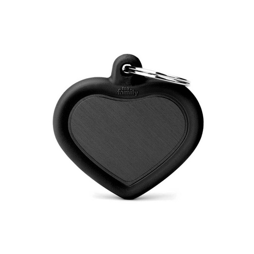 My Family Pet Tag - Hush - Heart - Black