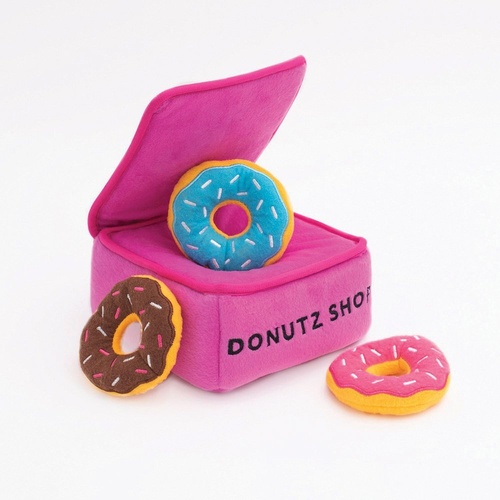 ZippyPaws Zippy Burrow Dog Toy - Donutz Box (16.5x15x10cm)