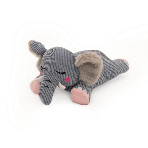 Zippy Paws Snooziez Shhhqueaker Dog Toy - Elephant - 28x18x15cm
