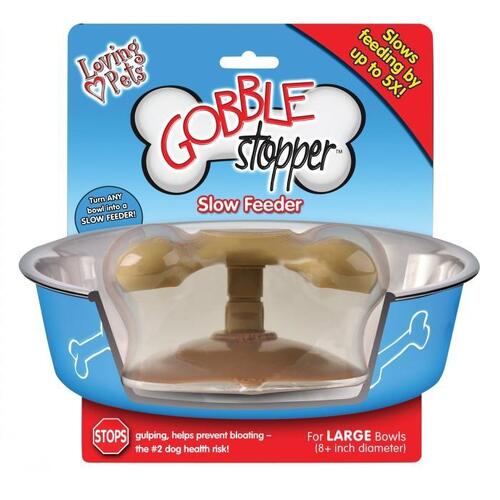 Gobble Stopper Slow Feeder for Dog Bowls - Large