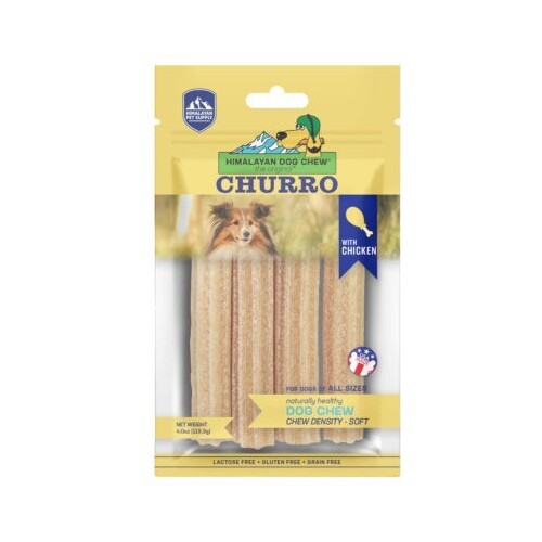 Himalayan Dog Chew Churro with Chicken - 113.3g (4 Pack)