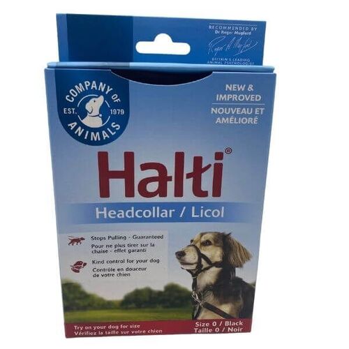 Halti Headcollar for Dogs - Black - Size 0 (33-40cm)