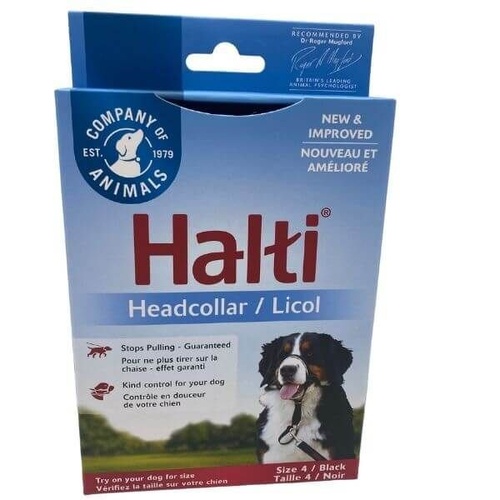 Halti Headcollar for Dogs - Black - Size 4 (46-62cm)