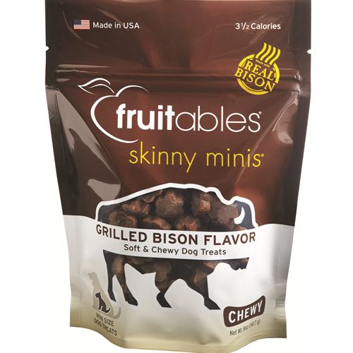 Fruitables Skinny Minis Grilled Bison Flavour Dog Treats - 141.7g