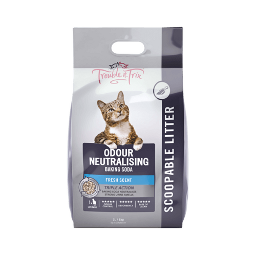 Trouble & Trix Odour Neutralising Clumping Litter - Fresh Scent - 7L (7kg)
