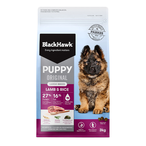 Black Hawk Large Breed Puppy - Lamb & Rice - 3kg