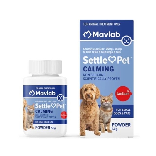 Mavlab Settle Pet Calming Powder - Small Dogs & Cats - 50g